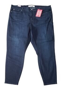 Signature LEVI's Stratus Simply Stretch Mid Rise Skinny Dark Blue Jeans Pants